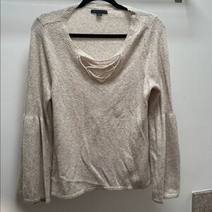 American Eagle Outfitters Cream Knit Sweater